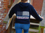 V-neck sweatshirt flag